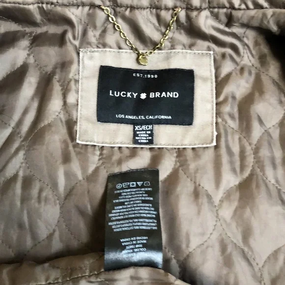 Lucky Brand Women’s Military Field Jacket Hood Full Zip Olive Green Size XS - Picture 9 of 14